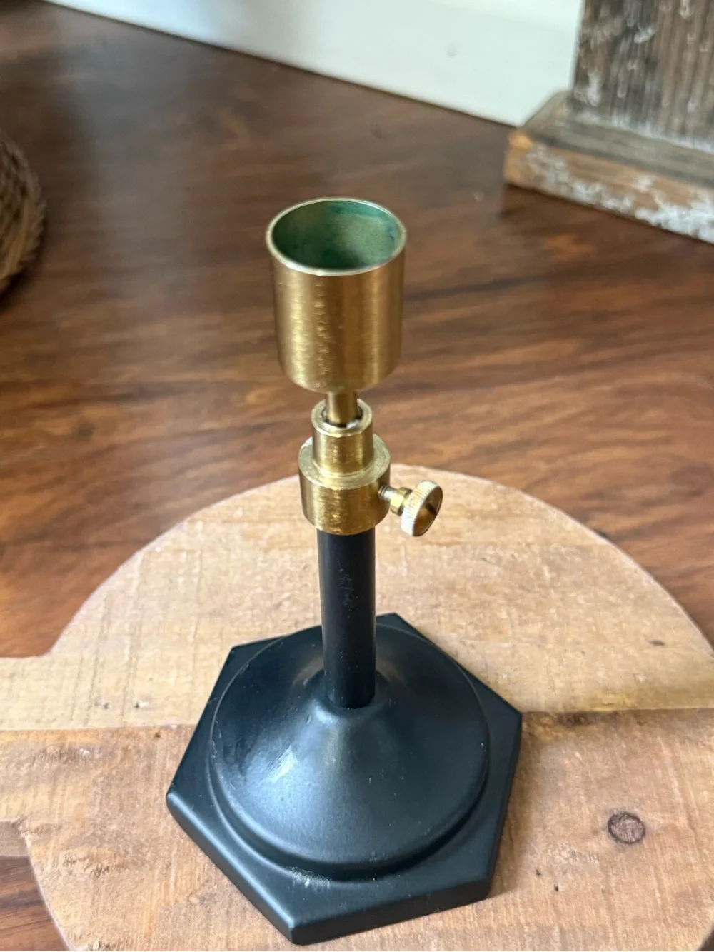 Hearth And Hand With Magnolia Adjustable Candleholder Tapered, Black/Gold